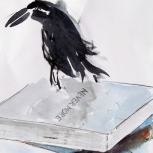 Nevermore - Watercolor - 8.5x11.5 in.