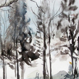 Appalachian Winter - Watercolor - 22x18 in.